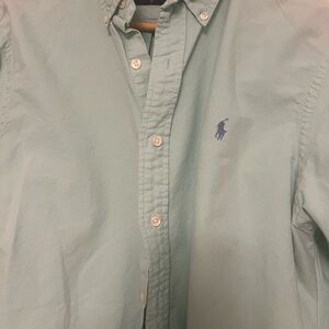 Men’s Ralph Lauren, light green button up.